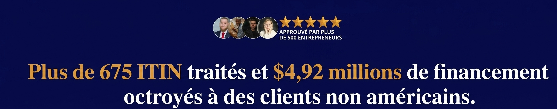 Trusted by 500+ business owners - 500+ ITINs processed and $4.4 million in funding delivered to non-US clients